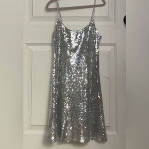 Silver Sequin Dress